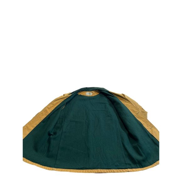 Vintage LL Bean Jacket Hunting Jacket Fishing Barn Chore Jacket Green Beige Coat - Picture 2 of 8